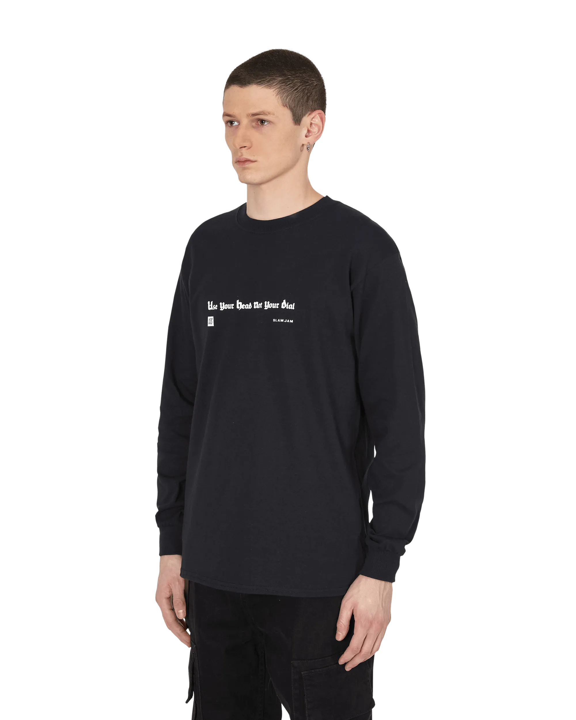 Slam Jam Gremlin Tune Langarm T-Shirt Schwarz