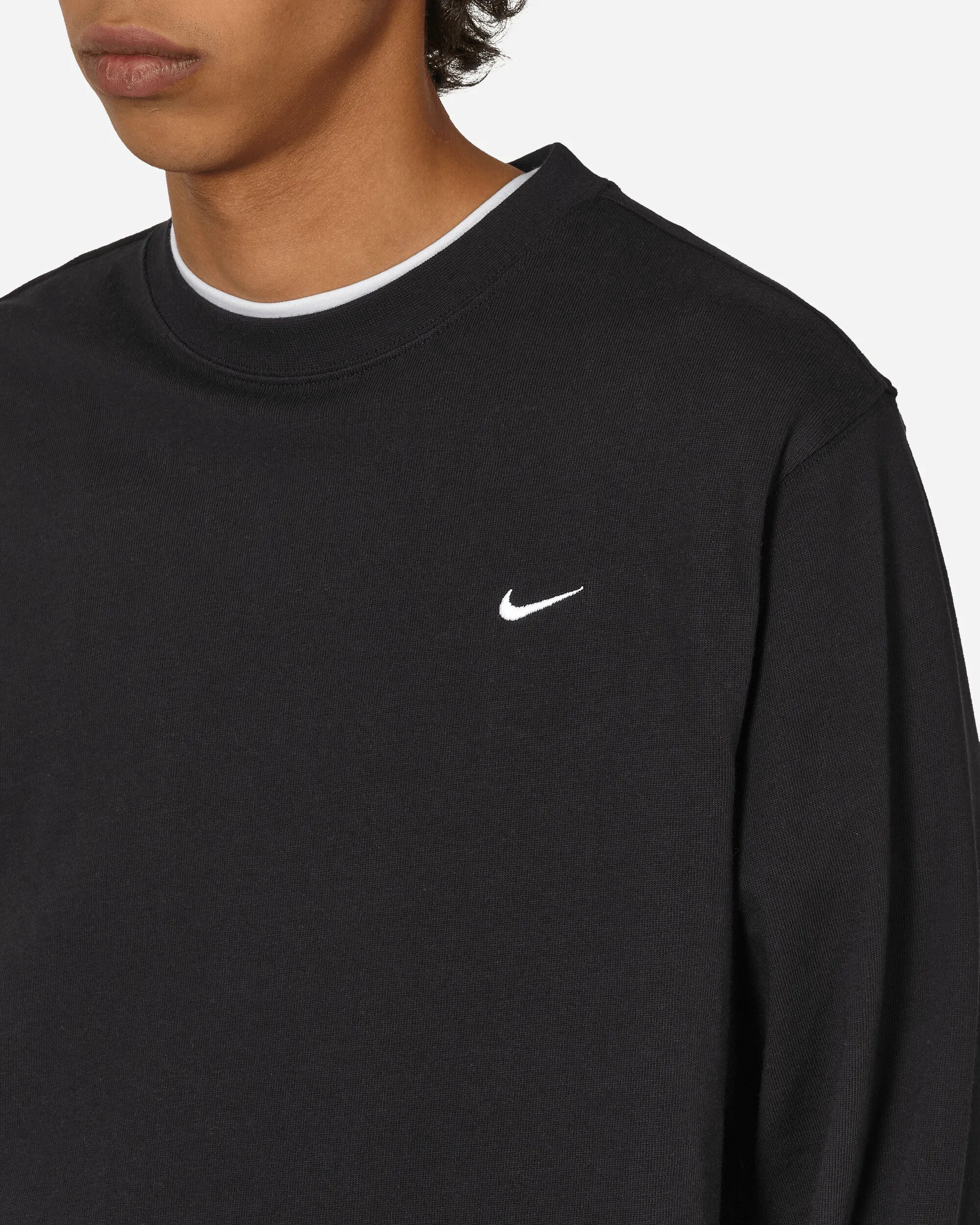 Solo Swoosh Langarm T-Shirt Schwarz