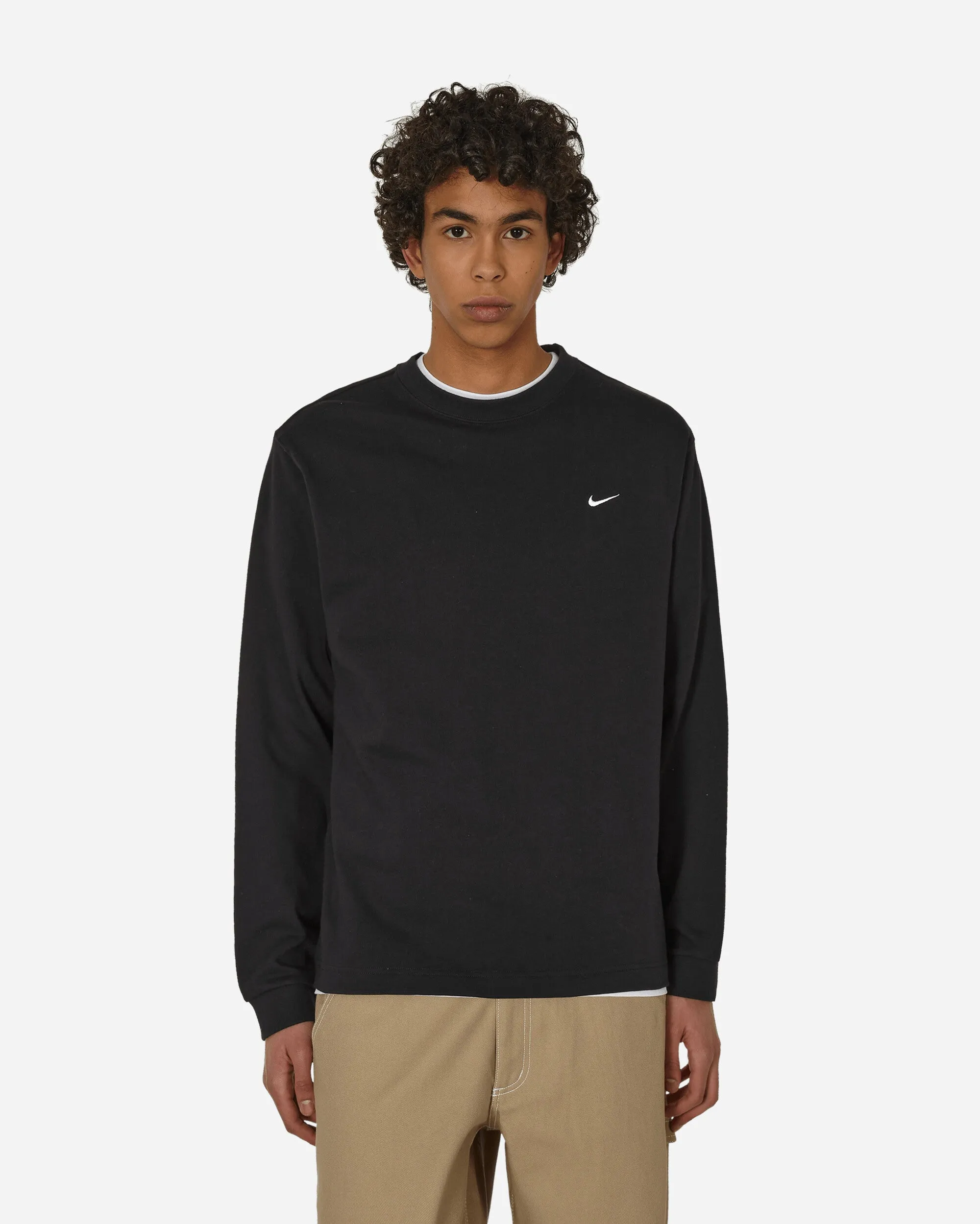 Solo Swoosh Langarm T-Shirt Schwarz