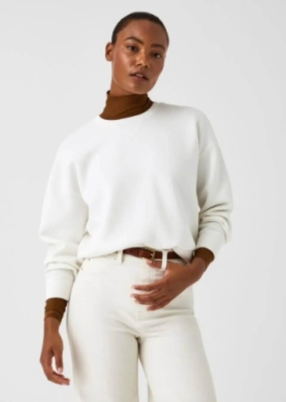 Spanx AirEssentials Crewneck Sweatshirt in Puder