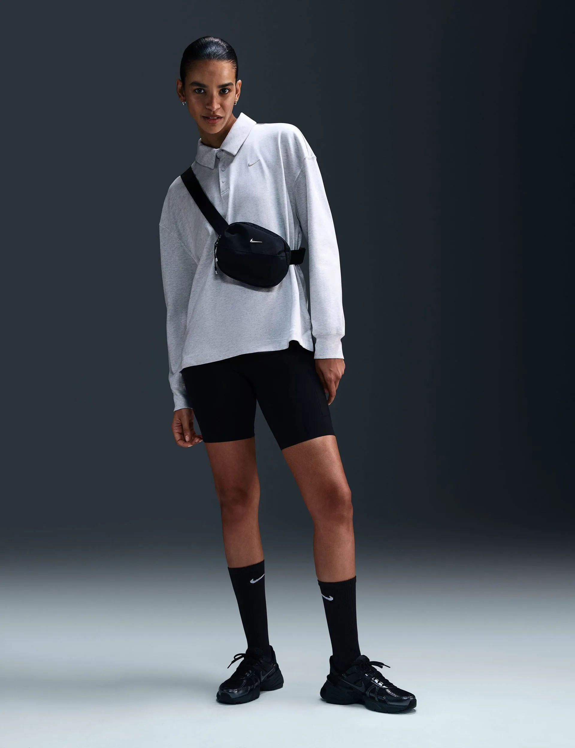 Sportswear Essential Übergroßes Langarm-Polo - Birkenheide/Hell Orewood Braun