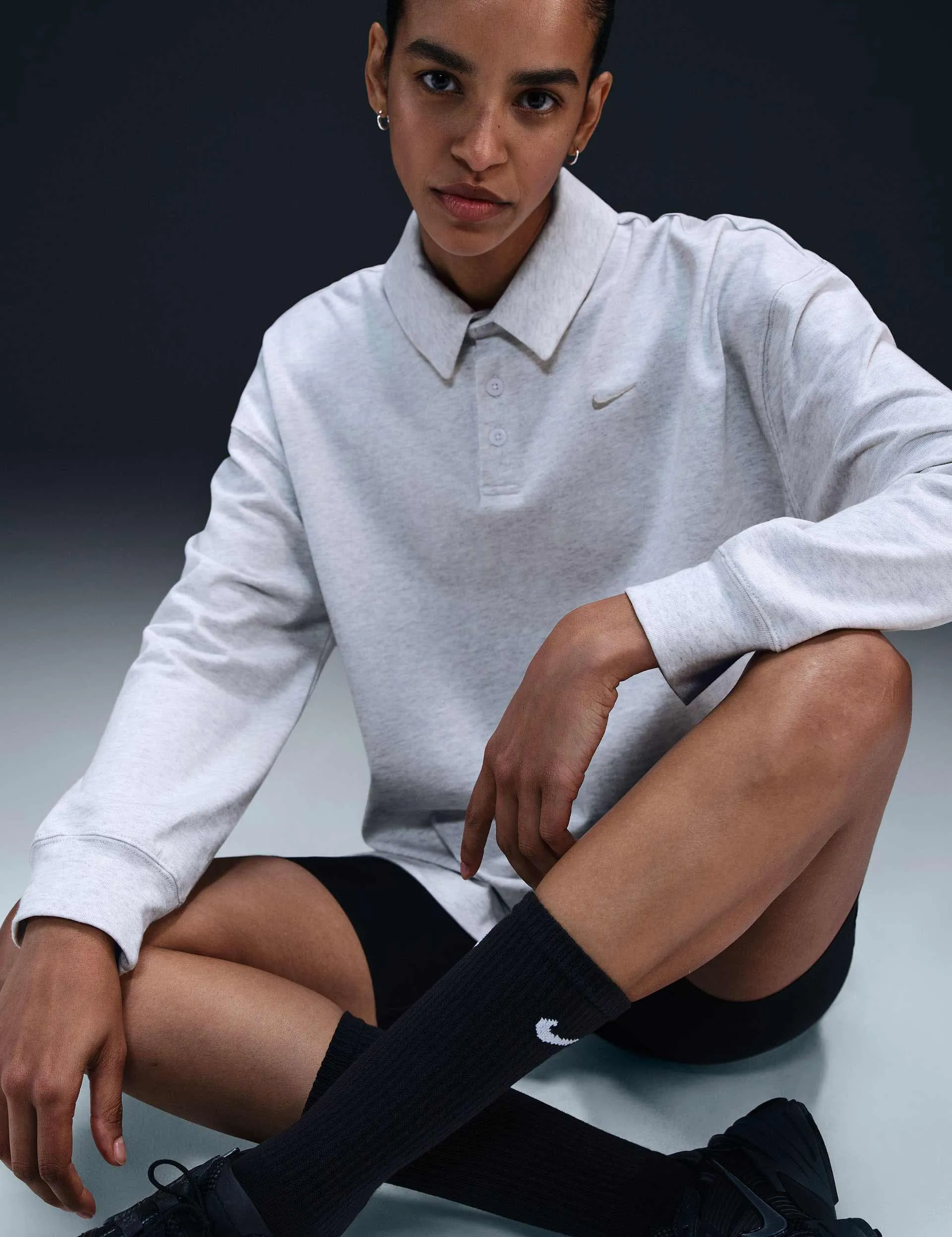 Sportswear Essential Übergroßes Langarm-Polo - Birkenheide/Hell Orewood Braun