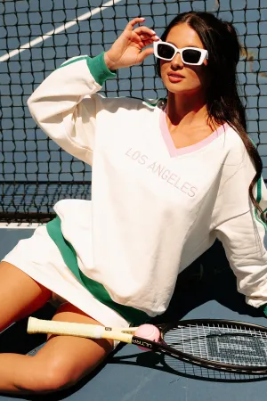 Sportlich aber süßes Zweiteiliges Athleisure-Outfit (Creme)