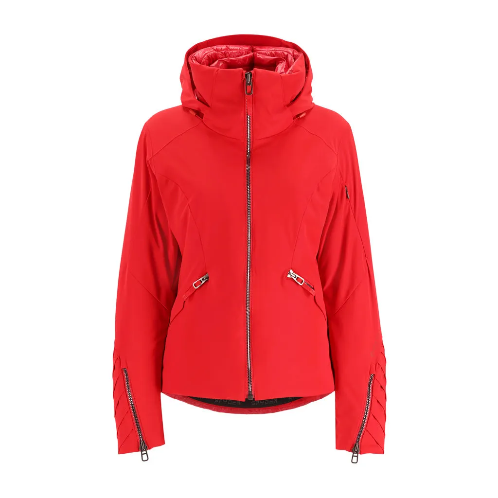 Spyder Pinnacle Skijacke ohne Kunstpelz gefüttert Rot Spyder