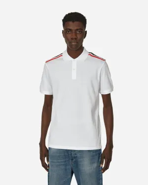 Gestreiftes Polo-Shirt Weiß