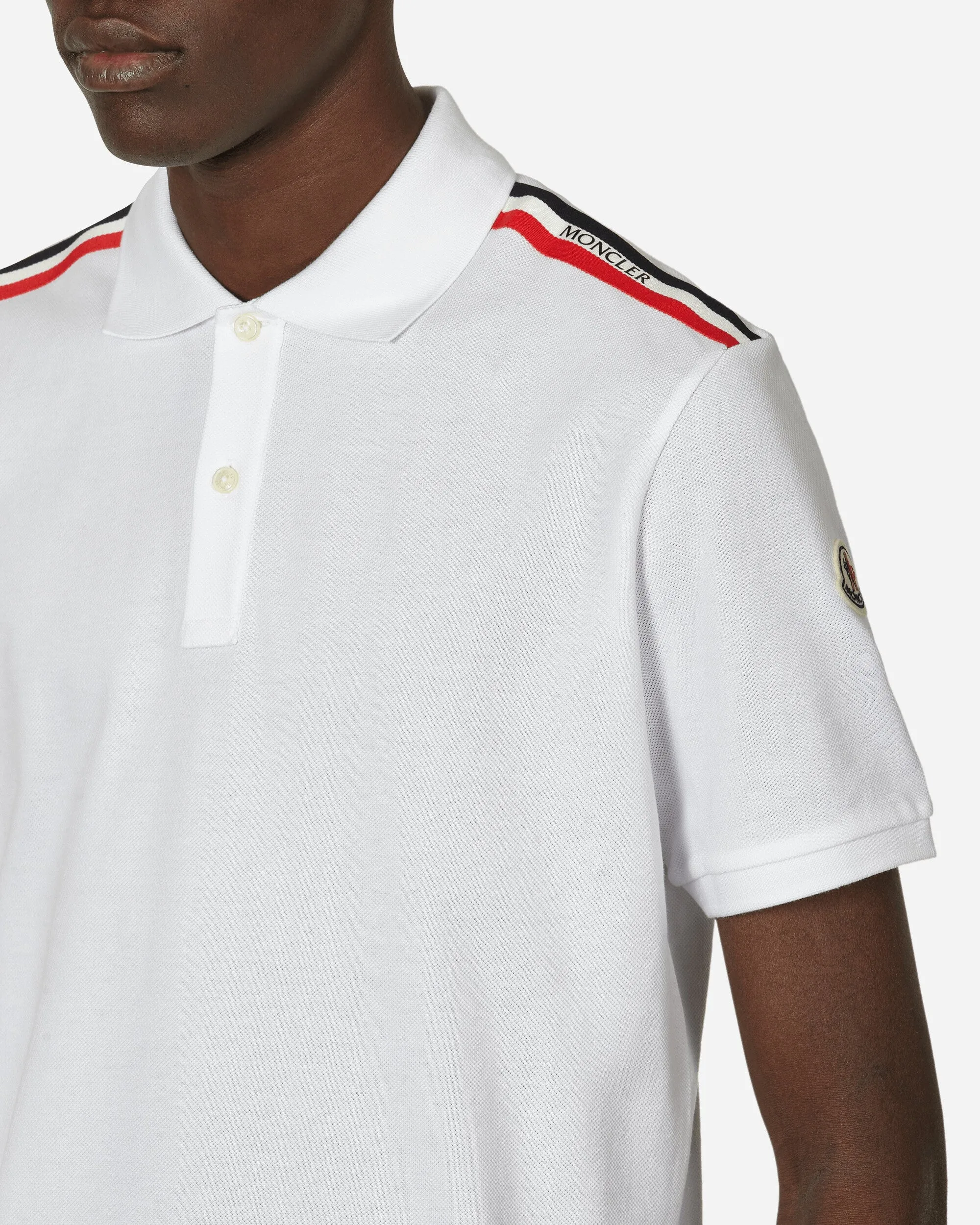 Gestreiftes Polo-Shirt Weiß