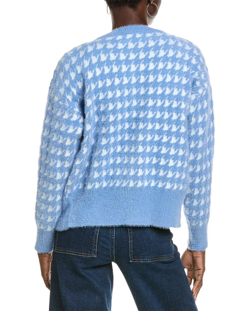 An Meine Lieben Fuzzy Houndstooth Cardigan