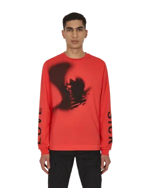 Behandeltes Langarm-T-Shirt Rot