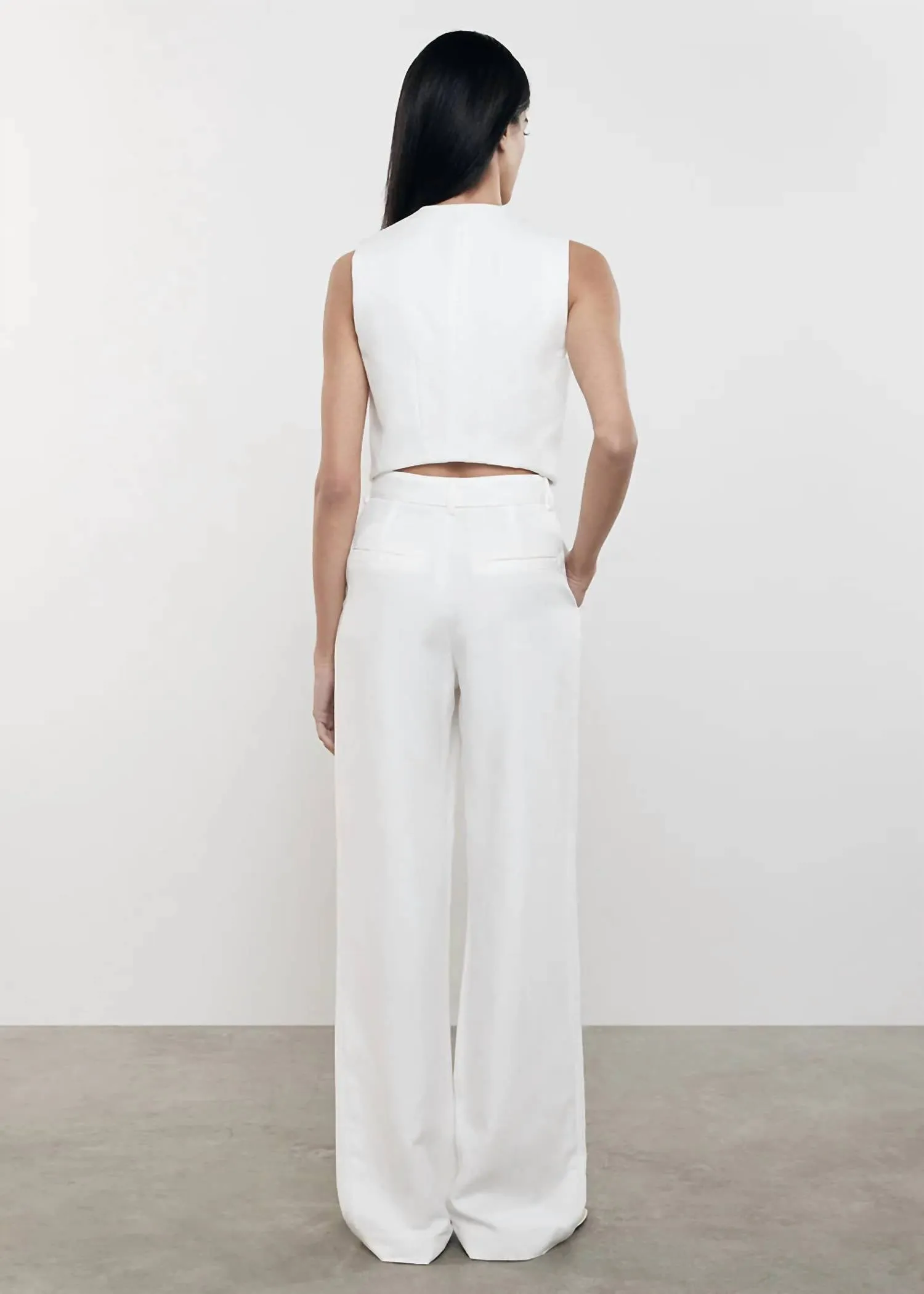 Köper-Weste in Off-White