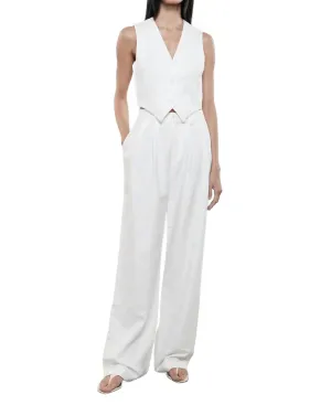 Köper-Weste in Off-White
