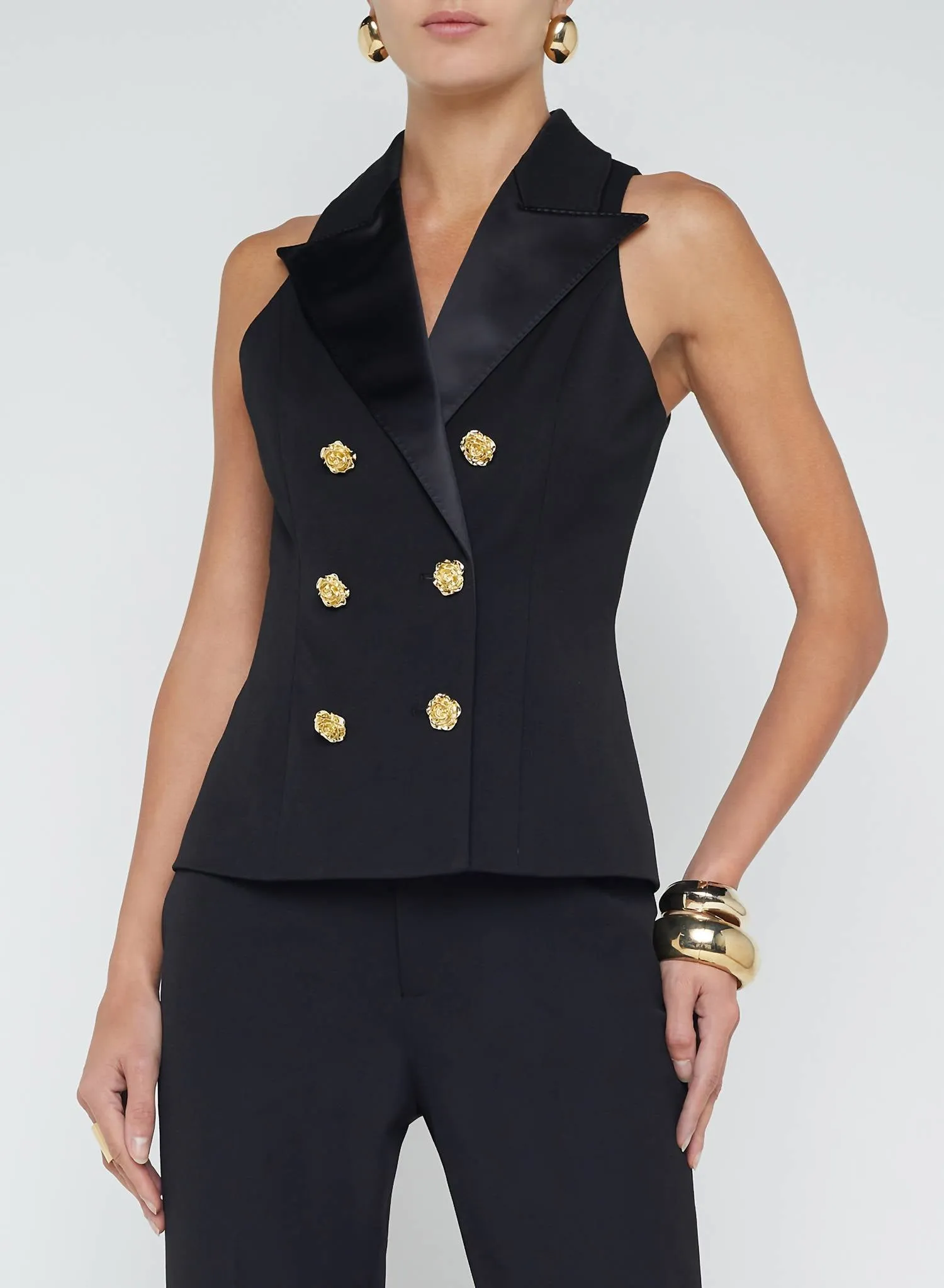 Vesper Tux Weste In Schwarz