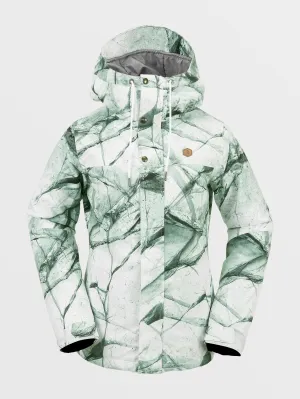 Volcom Bolt Isolierte Damen-Snowboard- & Skijacke Weißes Eis Volcom