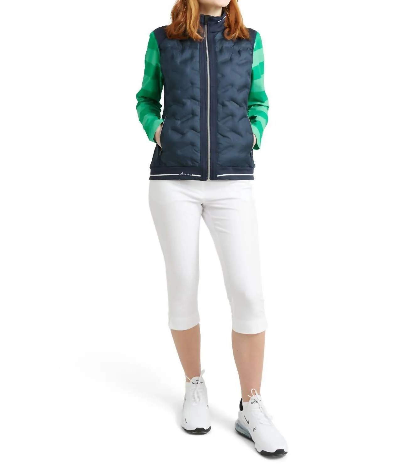 Women Grove Hybrid Weste in Marineblau