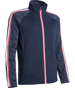 Damen Turnberry 3D Streifen Fullzip Cardigan in Marineblau