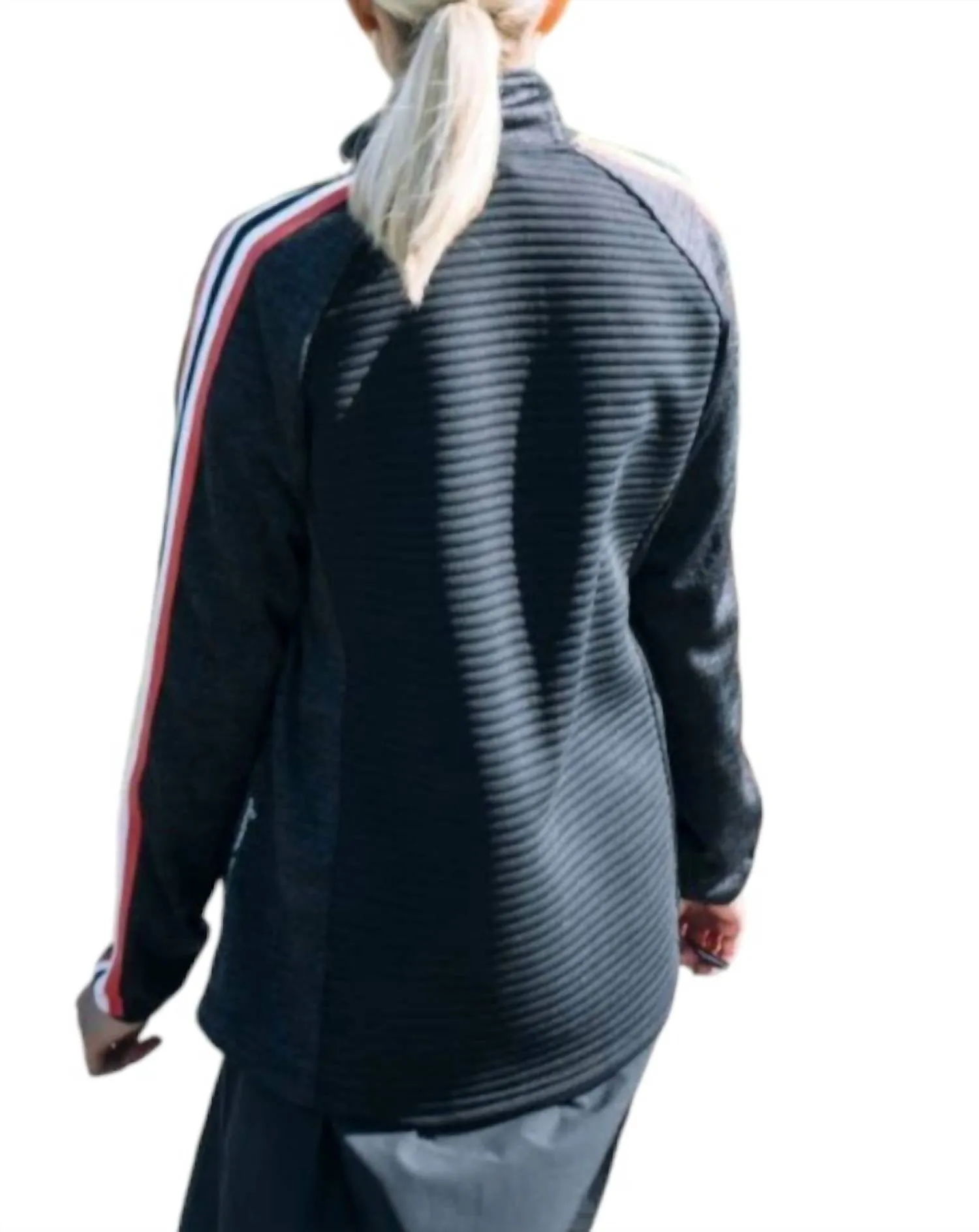 Damen Turnberry 3D Streifen Fullzip Cardigan in Marineblau