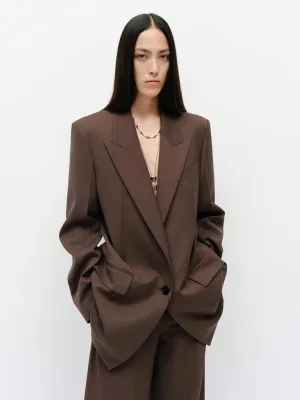 Strukturierter Blazer aus Wollmischgewebe