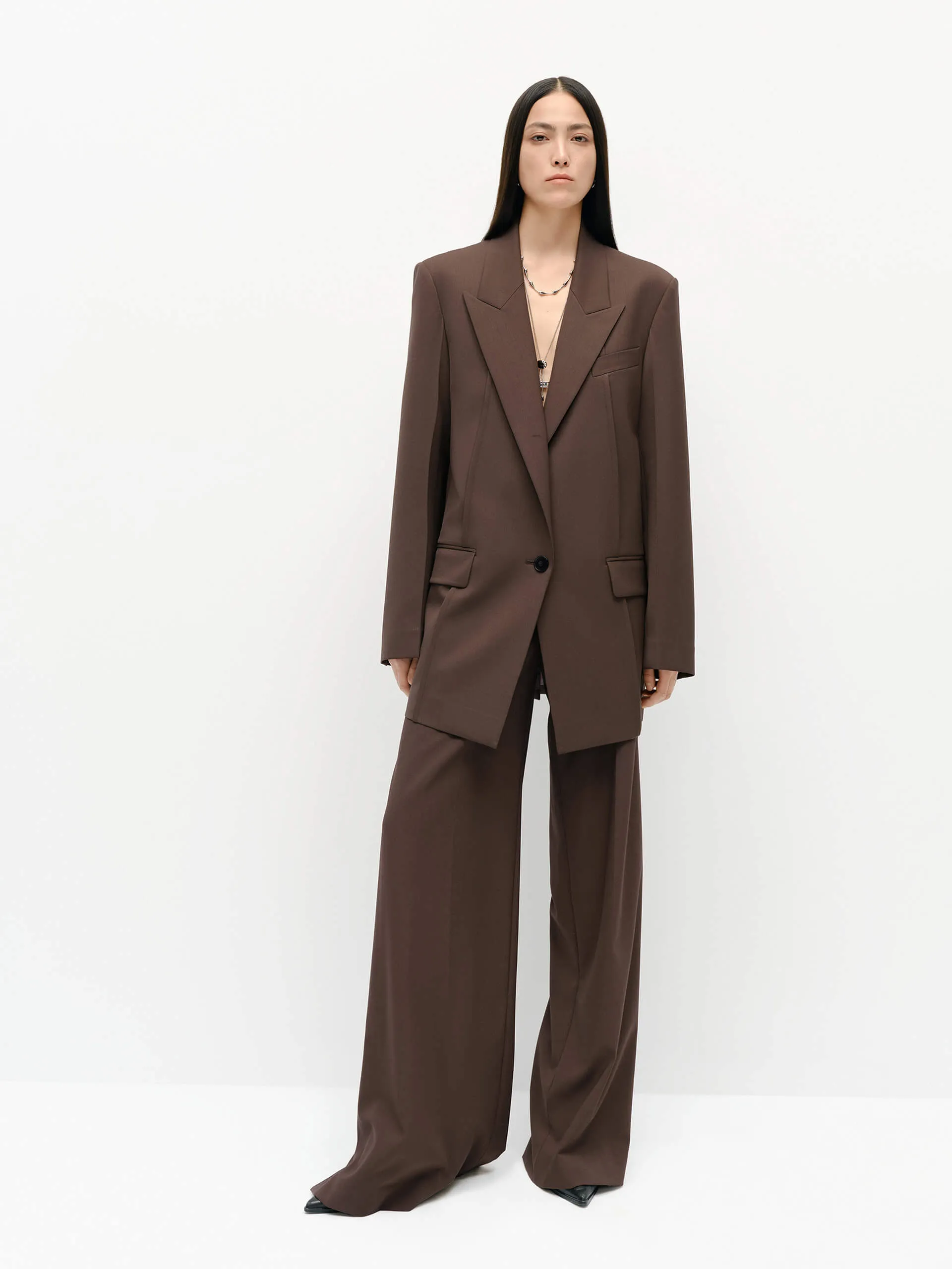 Strukturierter Blazer aus Wollmischgewebe
