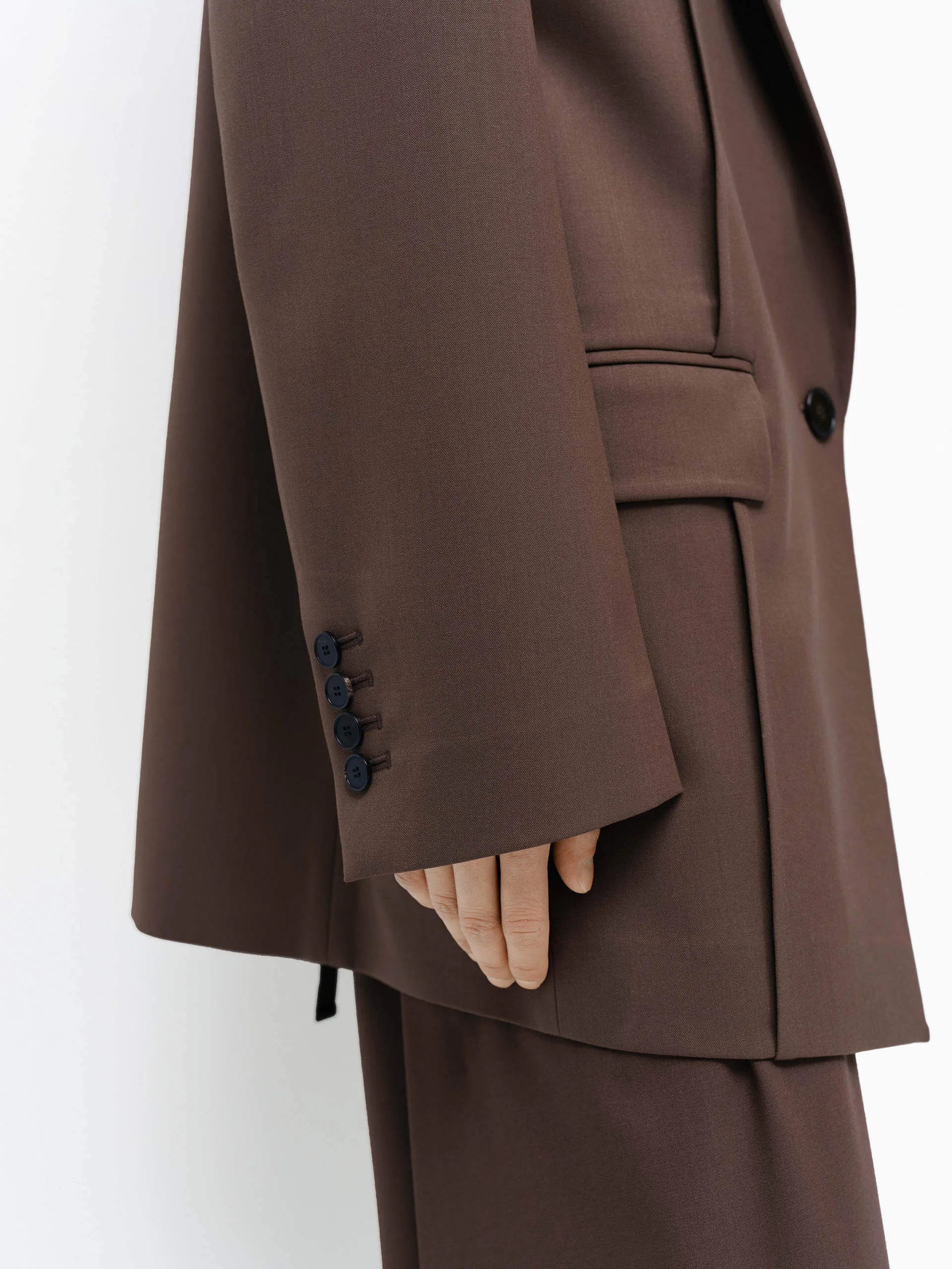Strukturierter Blazer aus Wollmischgewebe
