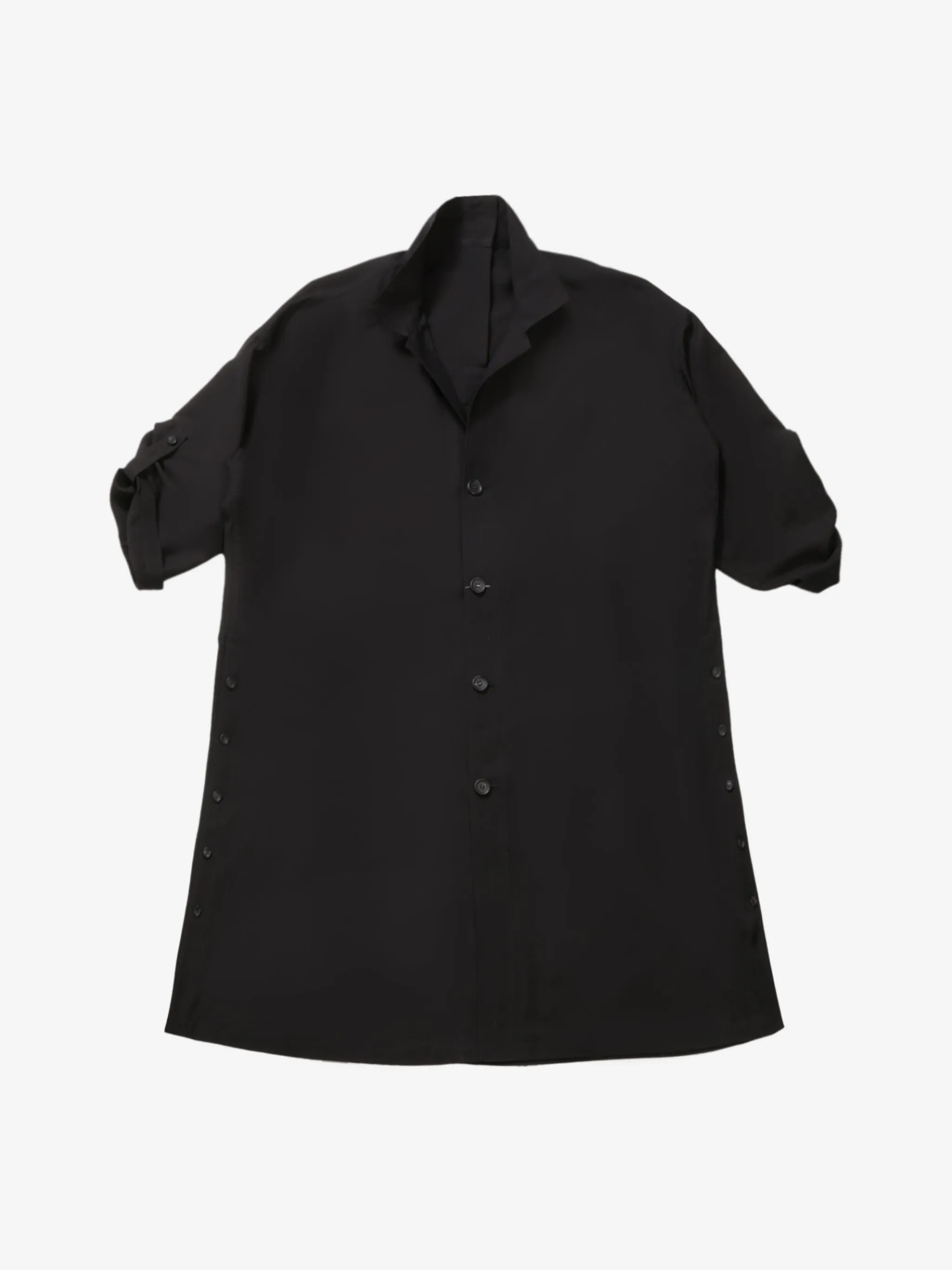 YOHJI YAMAMOTO - Damen Seitlich Geraffter Detailmantel Bekleidung_yohji-yamamoto