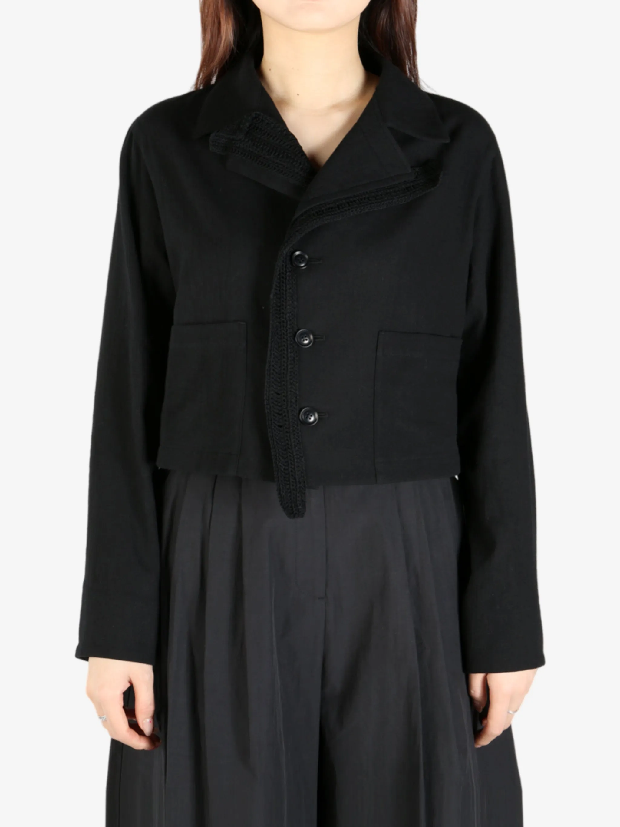 Y'S - Damen O-3-Knopf Blouson Kleidung_ys