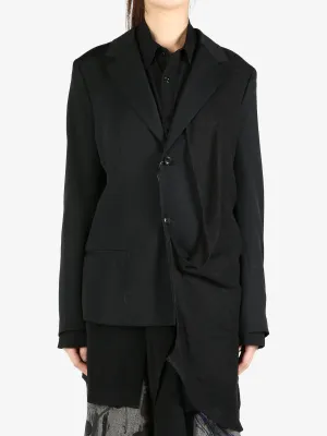 Y'S - Damen O-Links Doppelt geschnittene Jacke Bekleidung_ys